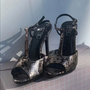 BCBG Silver Metallic Sandals